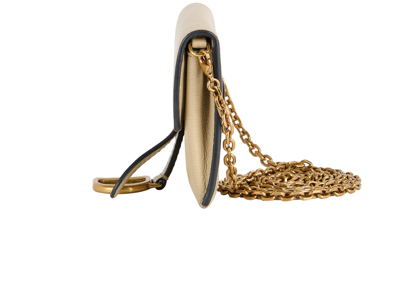 Christian Dior Nano Saddle Pouch, &pound;595, Accessories, Beige, Leather, Bottom view